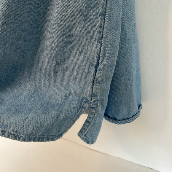 Old Navy Jean ruffle sleeve tank shirt women’s size Small - Picture 4 of 12